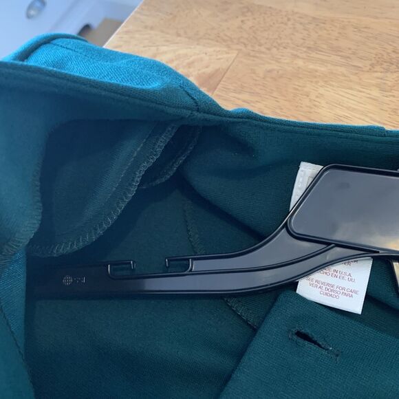 VTG Worthington Blazer Women’s 6 small Teal Green Double Breast Pocket Wicked - Picture 13 of 13